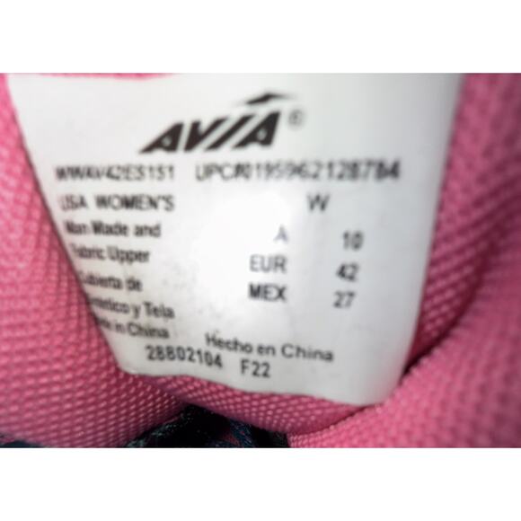 Size 10 - Women’s AVIA Athletic Shoes Green Pink - Picture 7 of 9